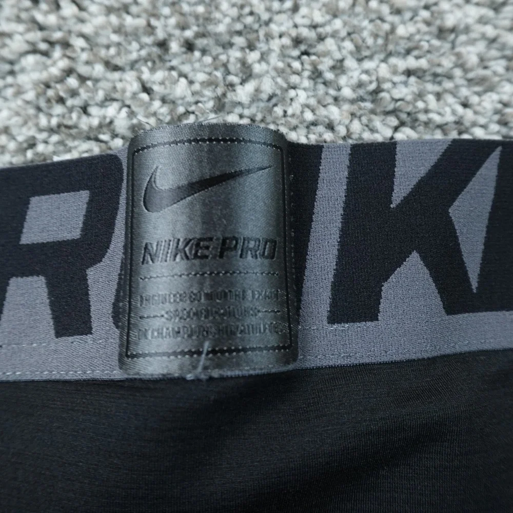 Nike Pro Leggings Mens  L Black Hyperwarm Compression Athletic Workout Gym Pants